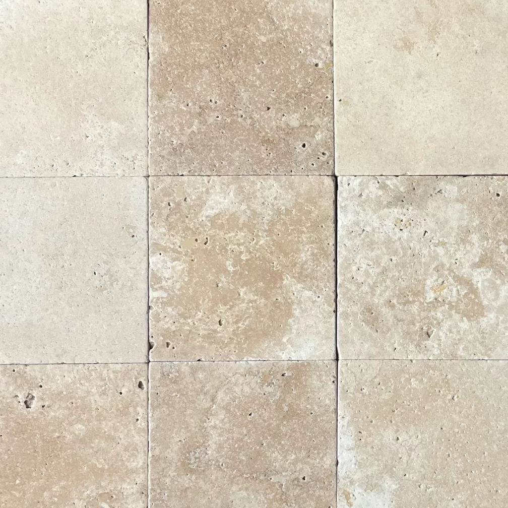 Premium Natural Travertine Tumbled Square Tiles