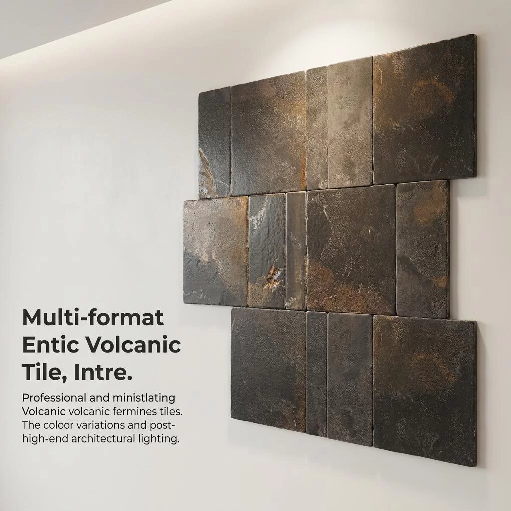 Metallic-Finish Oxidized Porcelain Tiles