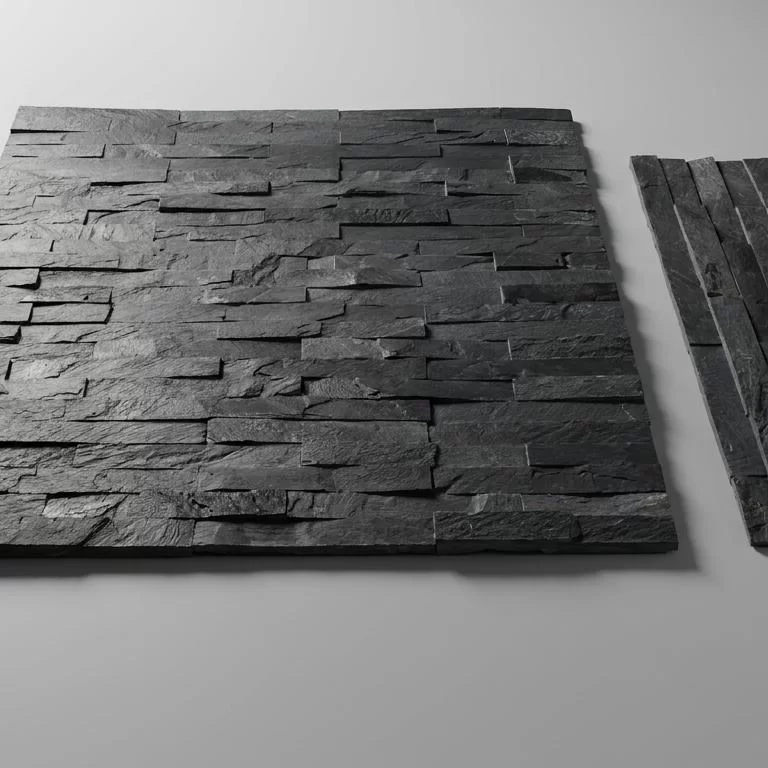 Premium Charcoal Black Slate Ledger Stone