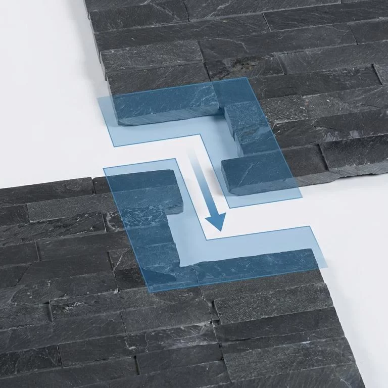 Premium Charcoal Black Slate Ledger Stone