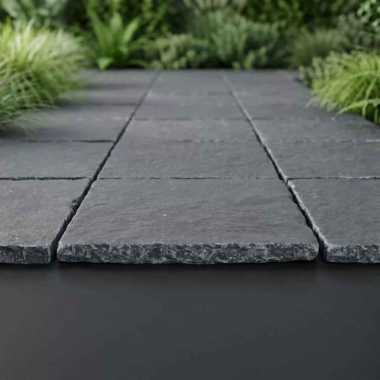 Premium Natural Black Slate Stone Pavers