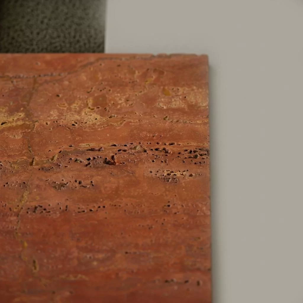 Premium Vein-Cut Red Travertine Natural Stone