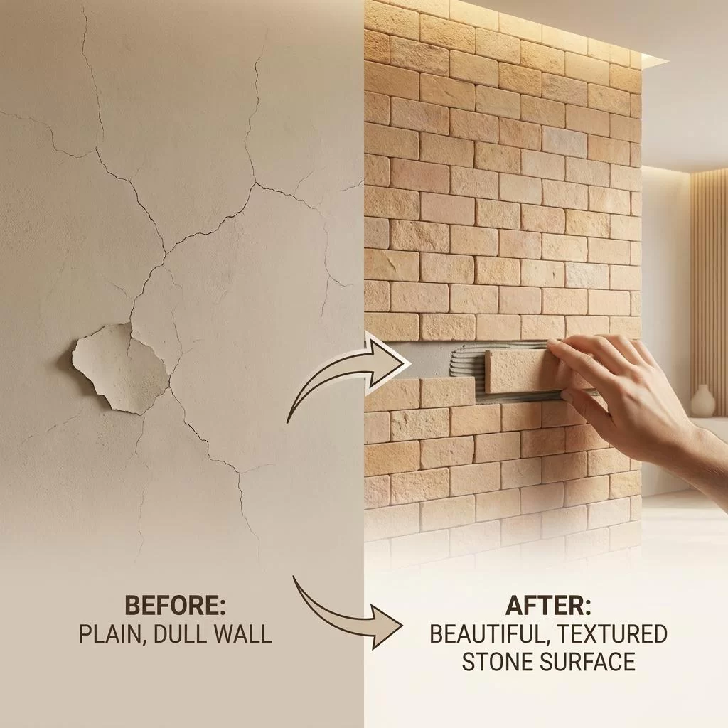 Artisan Natural Travertine Subway Backsplash Tile