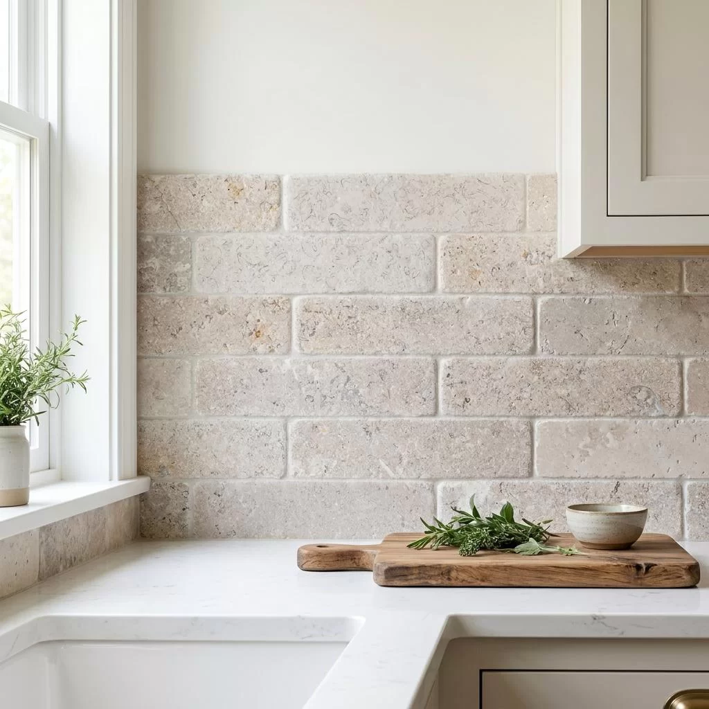Premium Tumbled Travertine Subway Mosaic Tiles