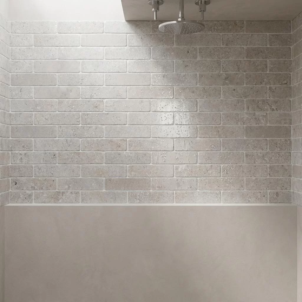 Premium Tumbled Travertine Subway Mosaic Tiles