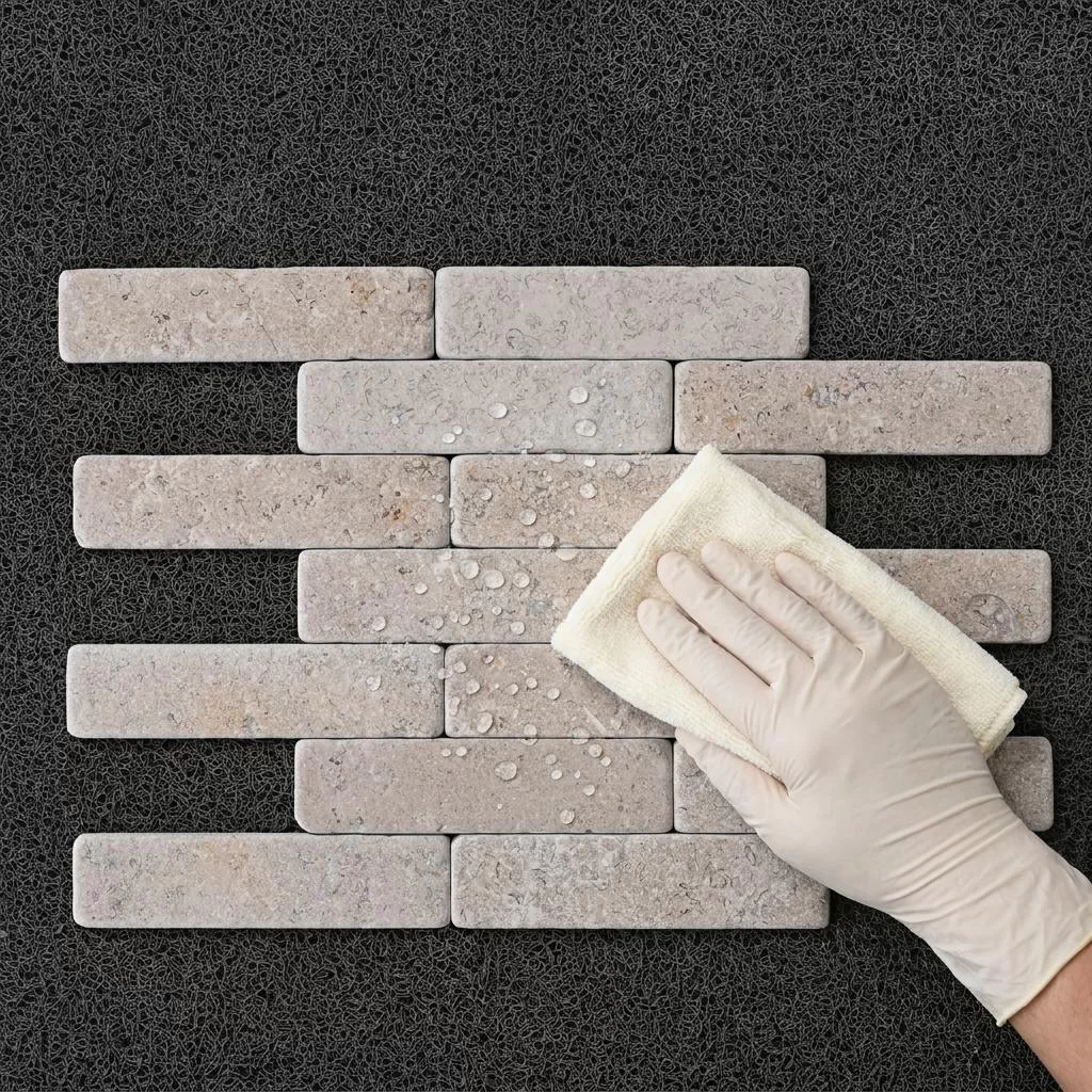 Premium Tumbled Travertine Subway Mosaic Tiles