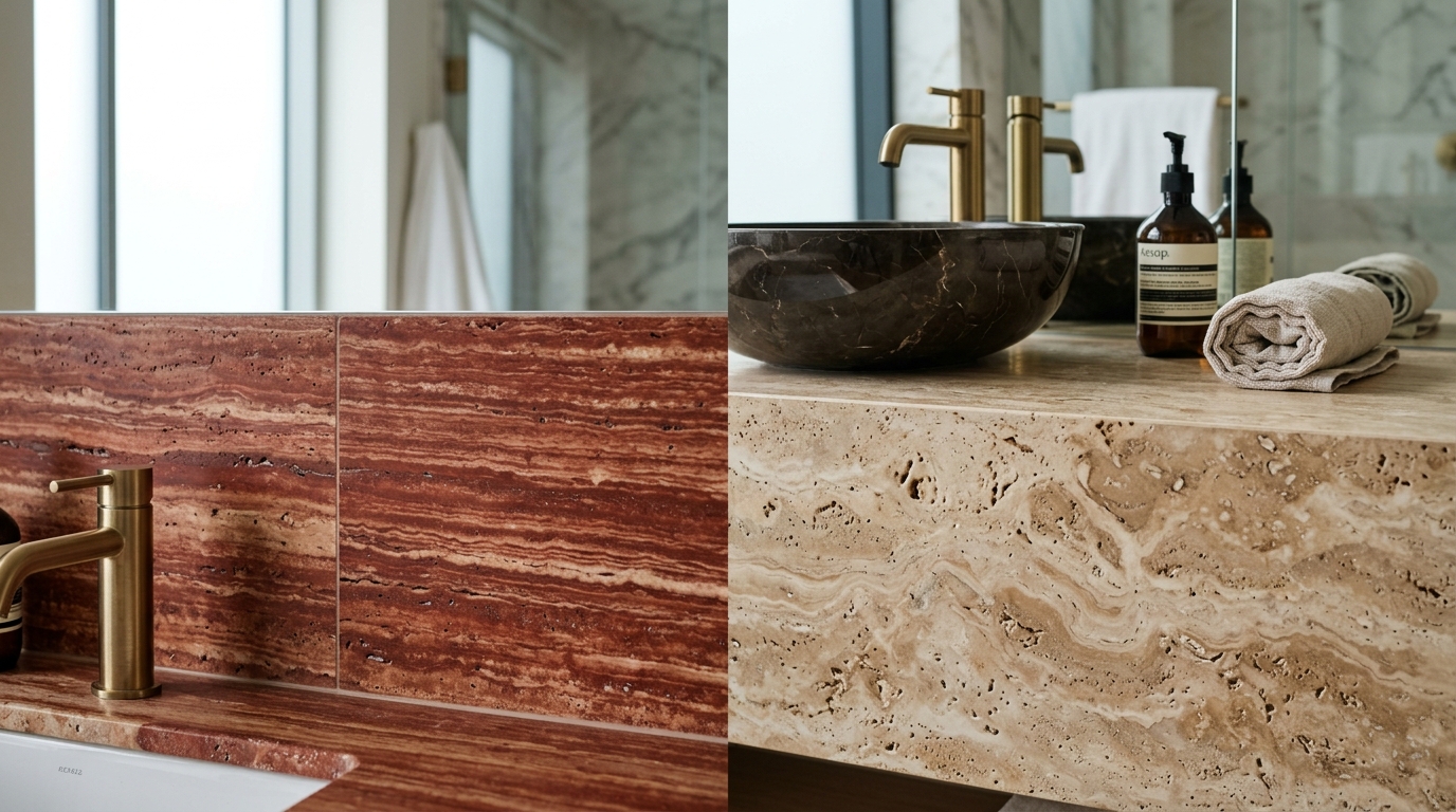 Vein Cut vs Cross Cut Travertine