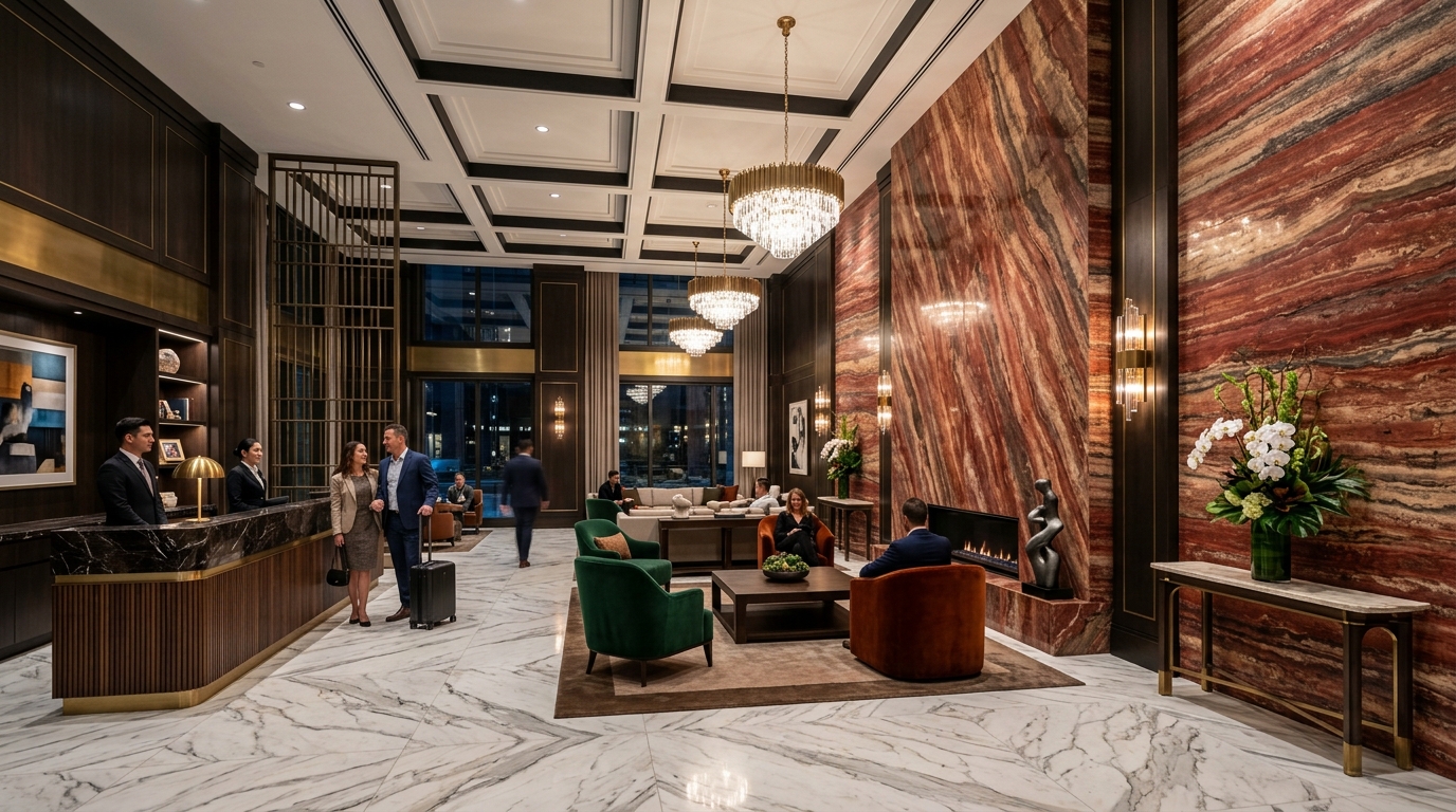 Five-Star Boutique Hotel Lobby Dubai