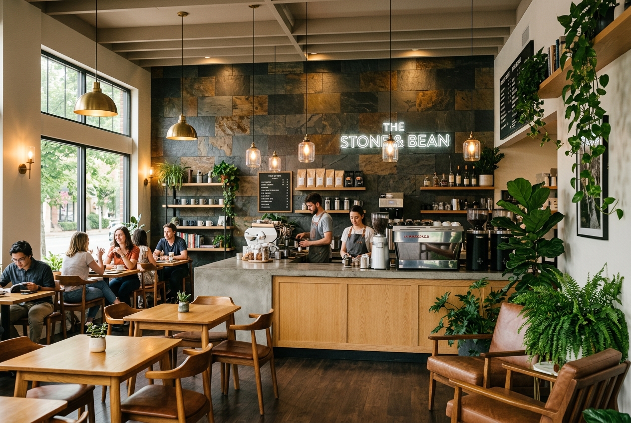 Wall Cladding For Coffee Shop